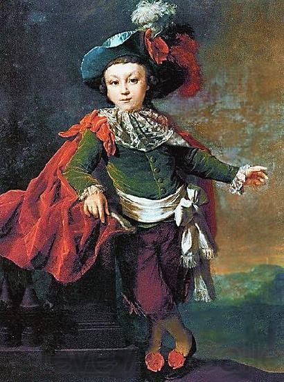 Dimitri Levitzky Makerovskogo in costumes Norge oil painting art